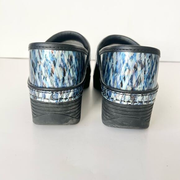 Dansko LT professional Clogs 36 US 6 Patent Blue Waves - Picture 6 of 12